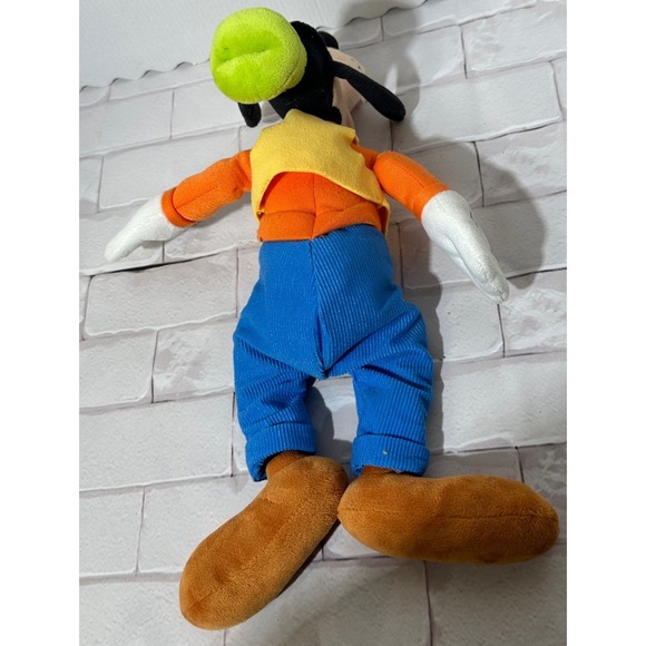 Disney Goofy Plush Stuffed Animal Toy Orange Shirt Blue Pants Green Hat - Picture 6 of 7